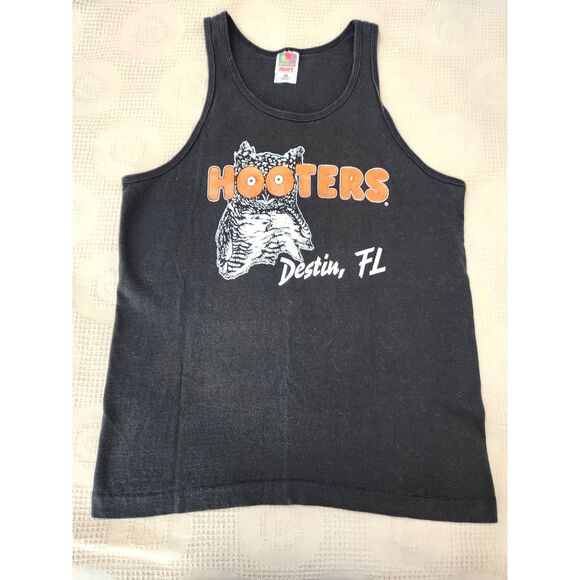 Vintage Hooters Destin Florida Tank Top Men’s Medium 90s Style Muscle Shirt USA - Picture 5 of 6